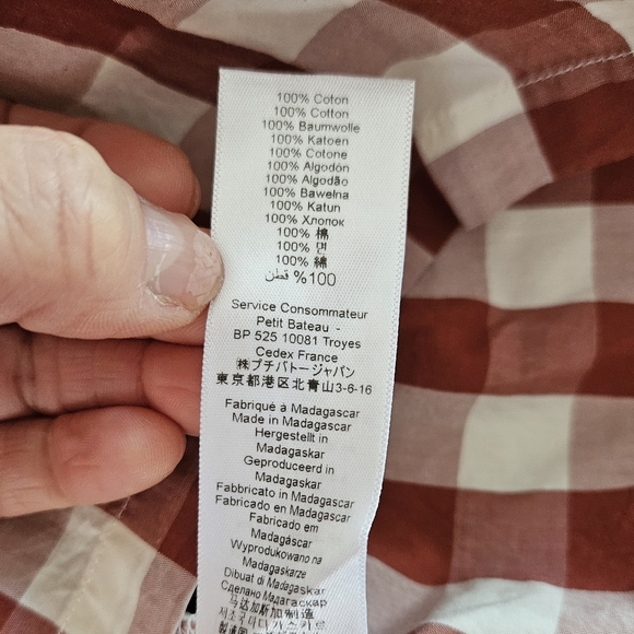 Petit Bateau Red Plaid Dress NWT - Picture 6 of 10